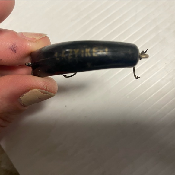 Antique fishing lures, Heddon in package, Krocodile, BENO, wonder lure.With case - Picture 4 of 11